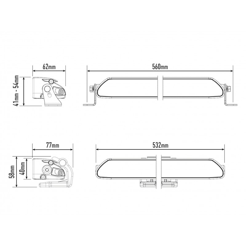 Eclairage auxilaire 4x4 : Barre LED Lazerlamps Triple-R8 1000 Elite  certifié ECE